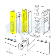 140053545277 Fridge Door Assembly Left Hand Electrolux Fridge